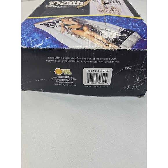 Liquid Death 6’ Pool Float: Adult Novelty Water Inflatables Quench Your Thirst - Picture 7 of 9